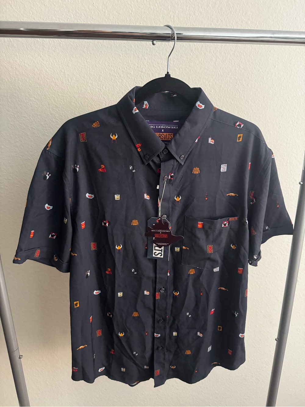 NWT RSVLTS big lebowski button down